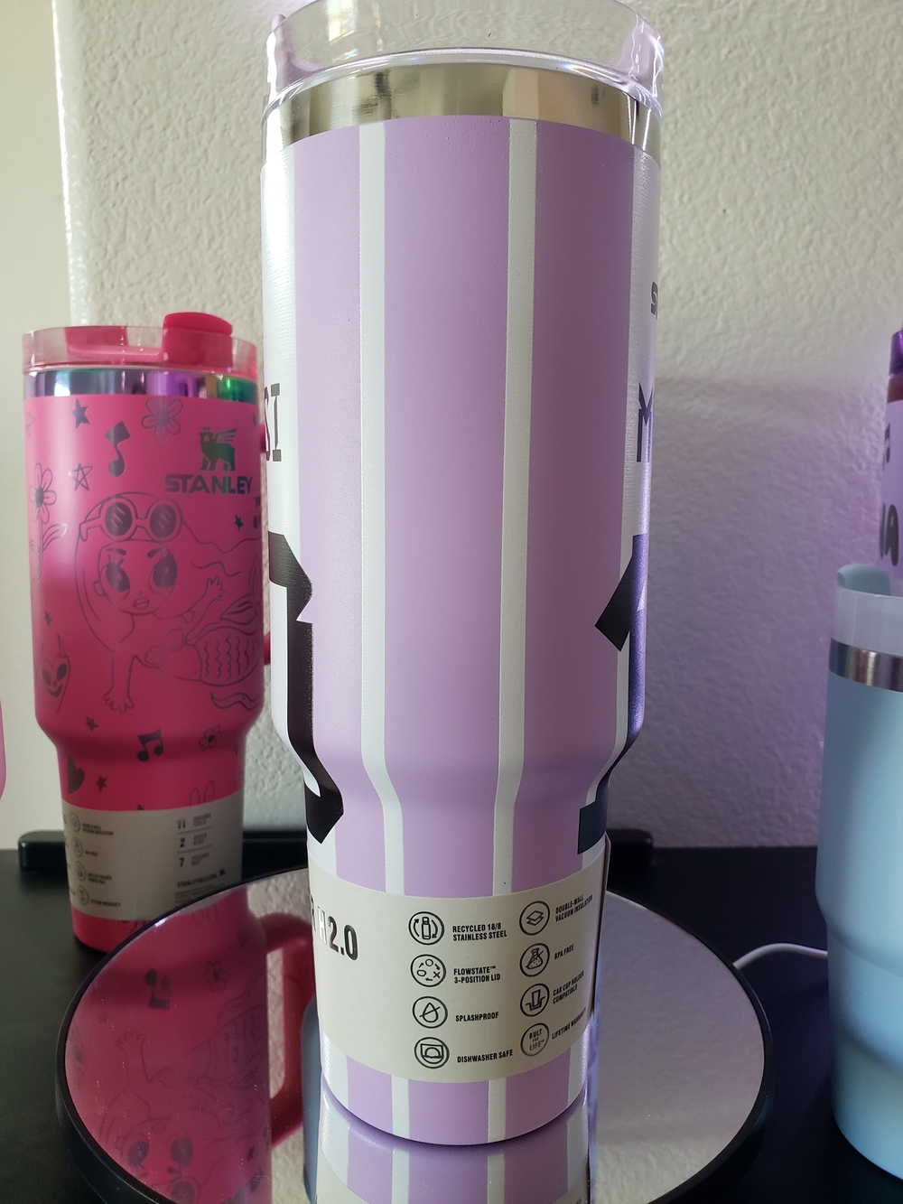 40oz Messi 10 Insulated Mug - Light Purple and White - Picture 2 of 4